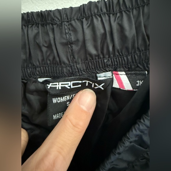 Arctix Storm Rain Snow Pants Womans SzS Black Adjustable Pockets Water Resistant - Picture 6 of 10